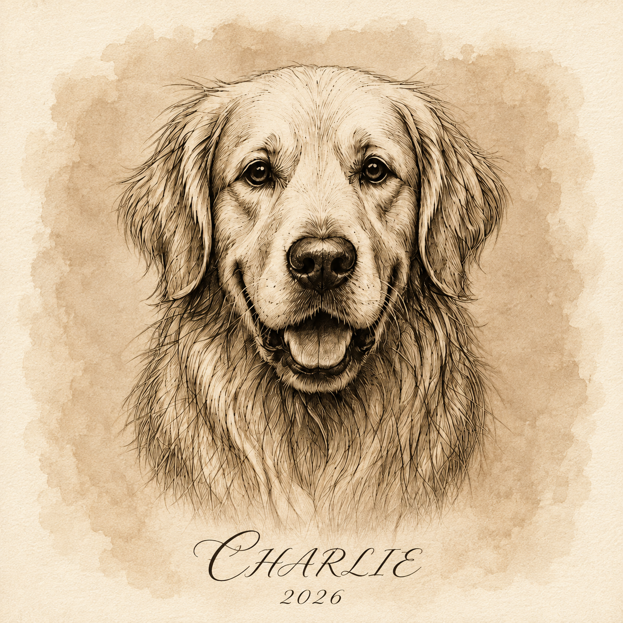 Charlie in stile Heritage Portrait